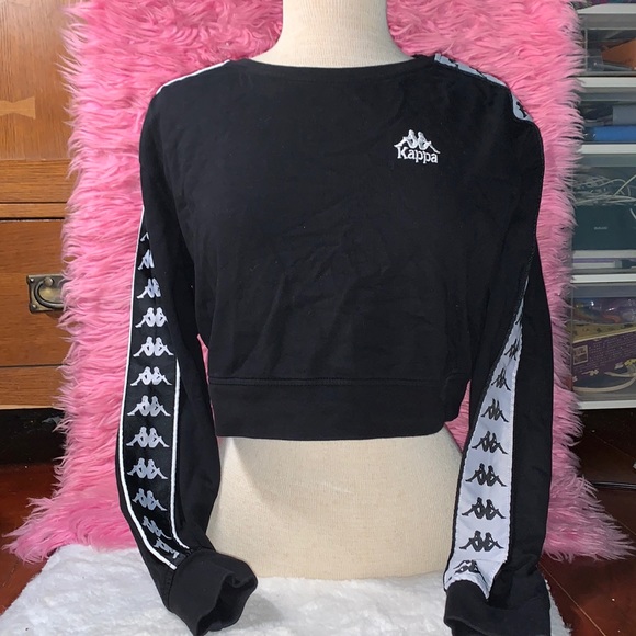OTO 👀 KAPPA black cropped long sleeve. - Picture 2 of 5